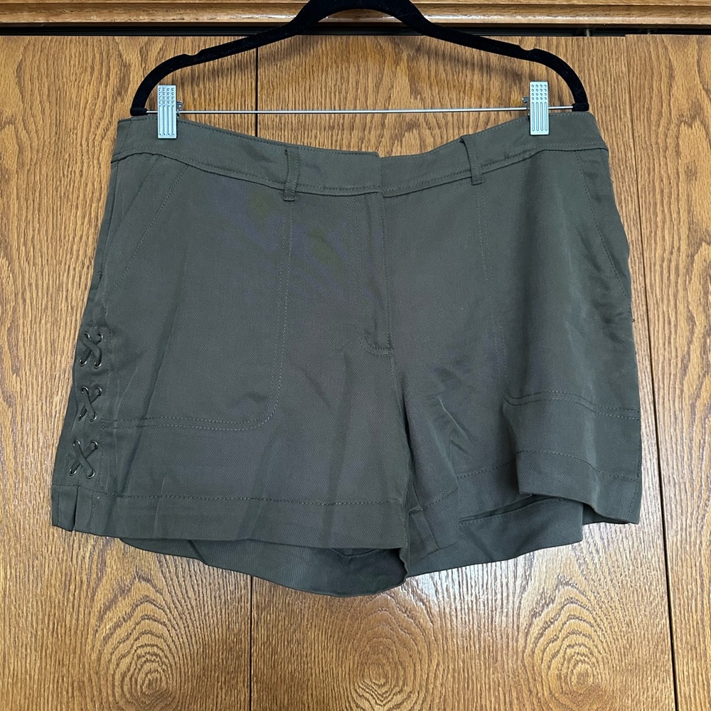 White House Black Market Women's Olive Green Shorts